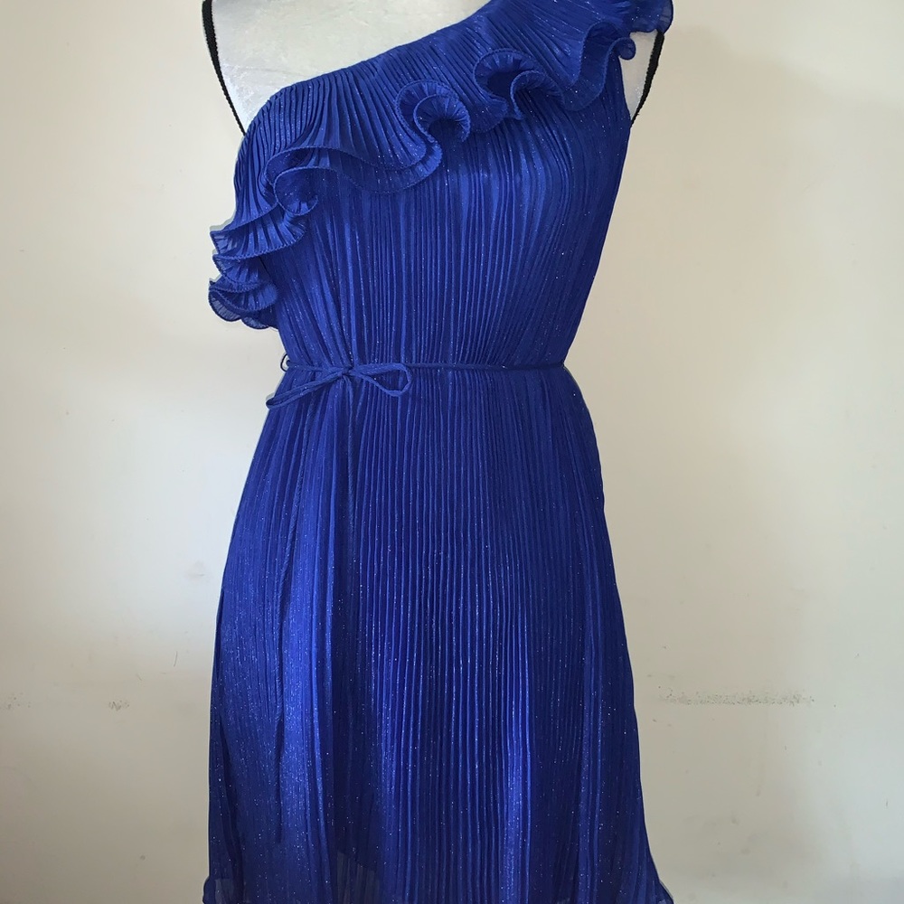 Chelsea & Violet One-Shoulder Blue Ruffle Dress S - Picture 11 of 11